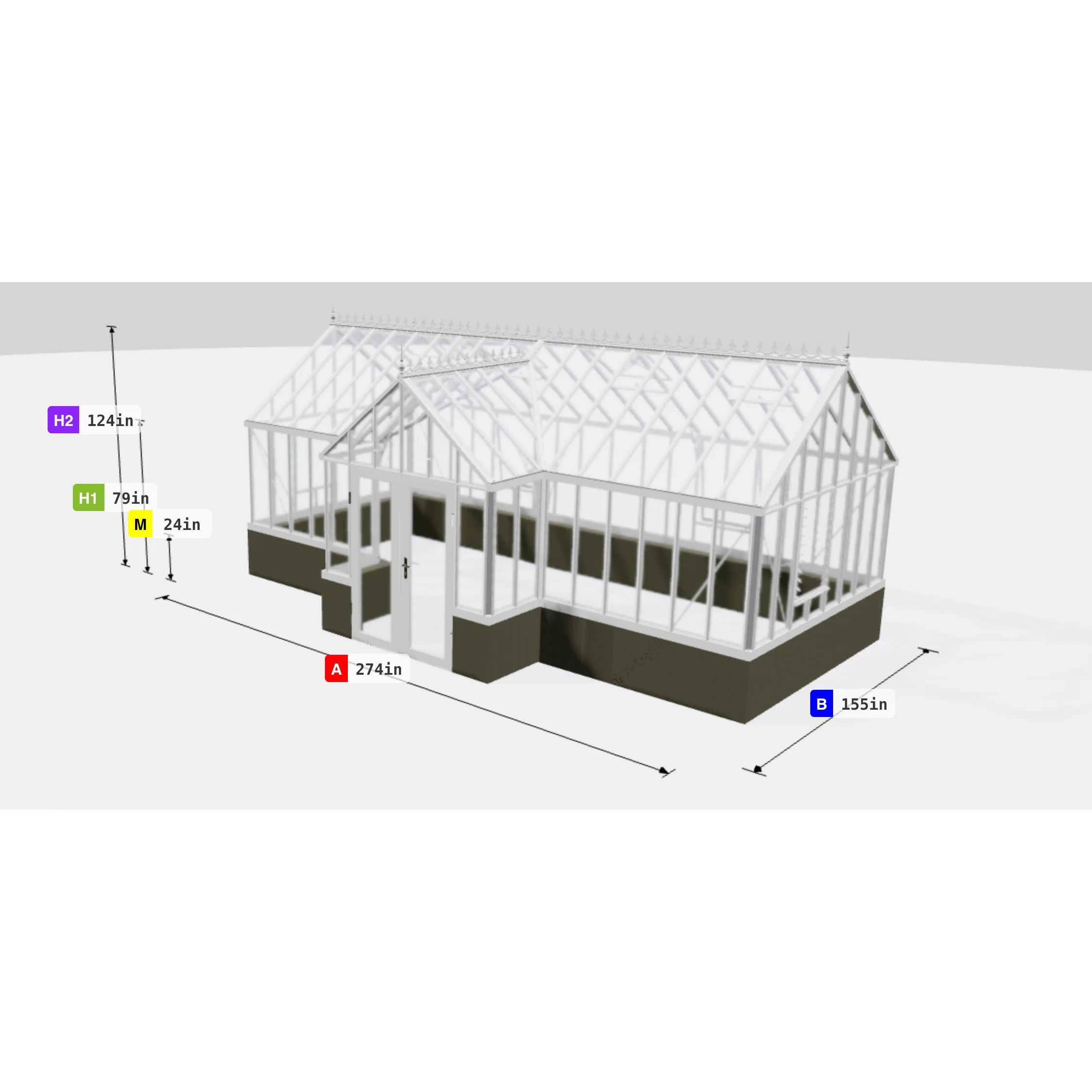 Janssens | EOS Royal T Victorian Glass Greenhouse Kit With 4mm Narrow Tempered Glass Glazing - Image 4