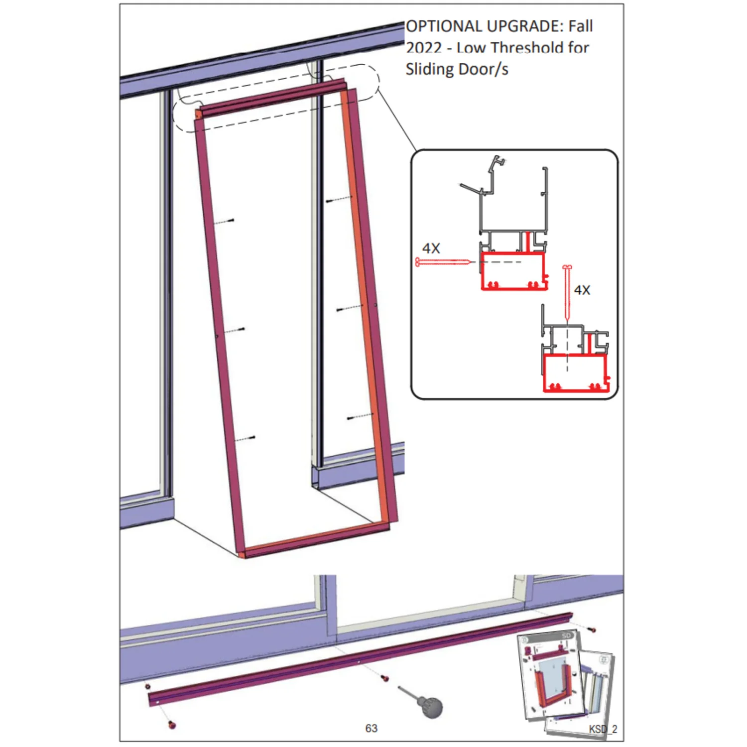 Janssens | Lower Threshold Kit for Sliding Door(s)