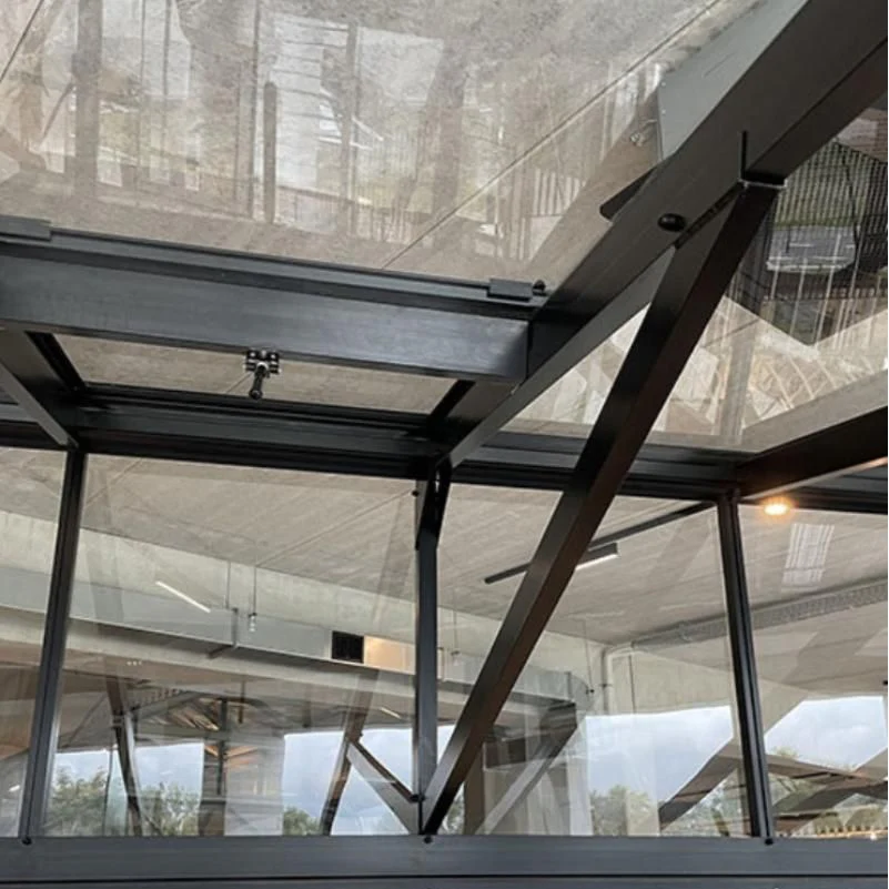 Janssens | Modern Pent Roof Glass Greenhouse Kit With 4mm Tempered Glass Glazing - Image 11
