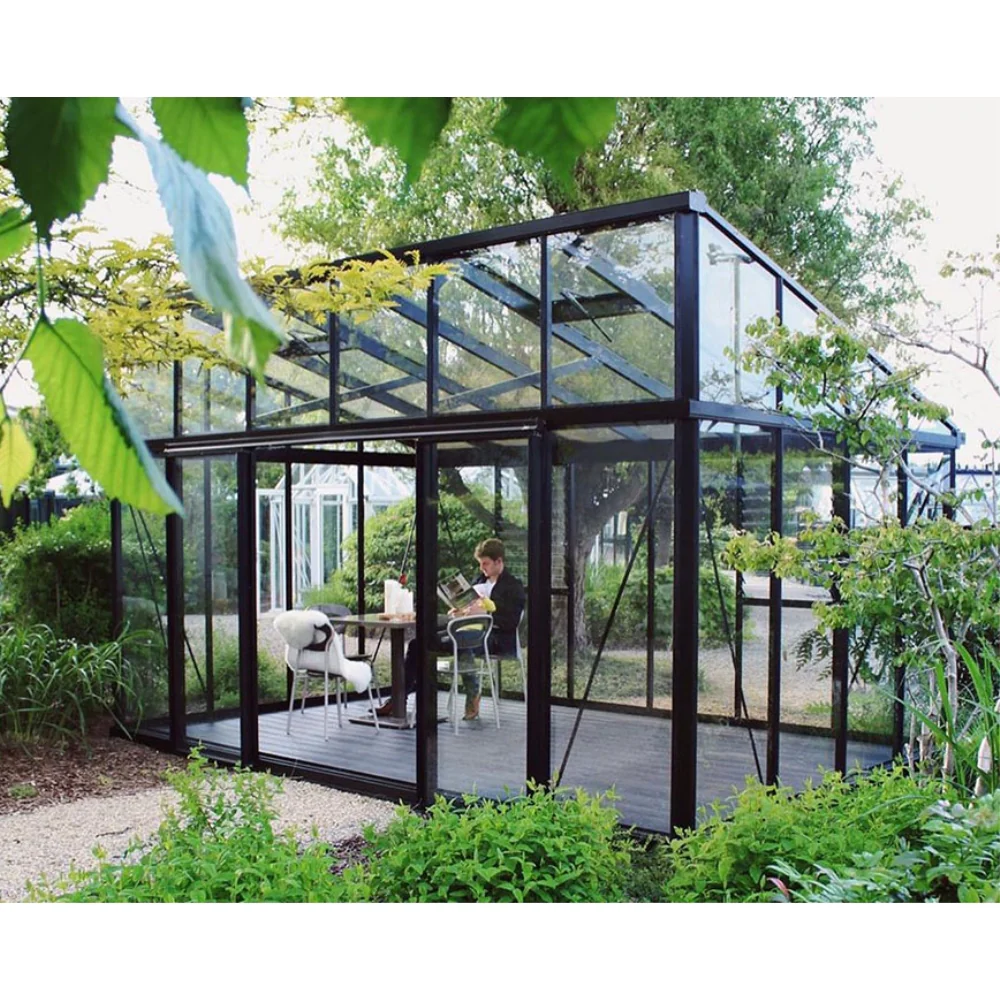Janssens | Modern Pent Roof Glass Greenhouse Kit With 4mm Tempered Glass Glazing - Image 5
