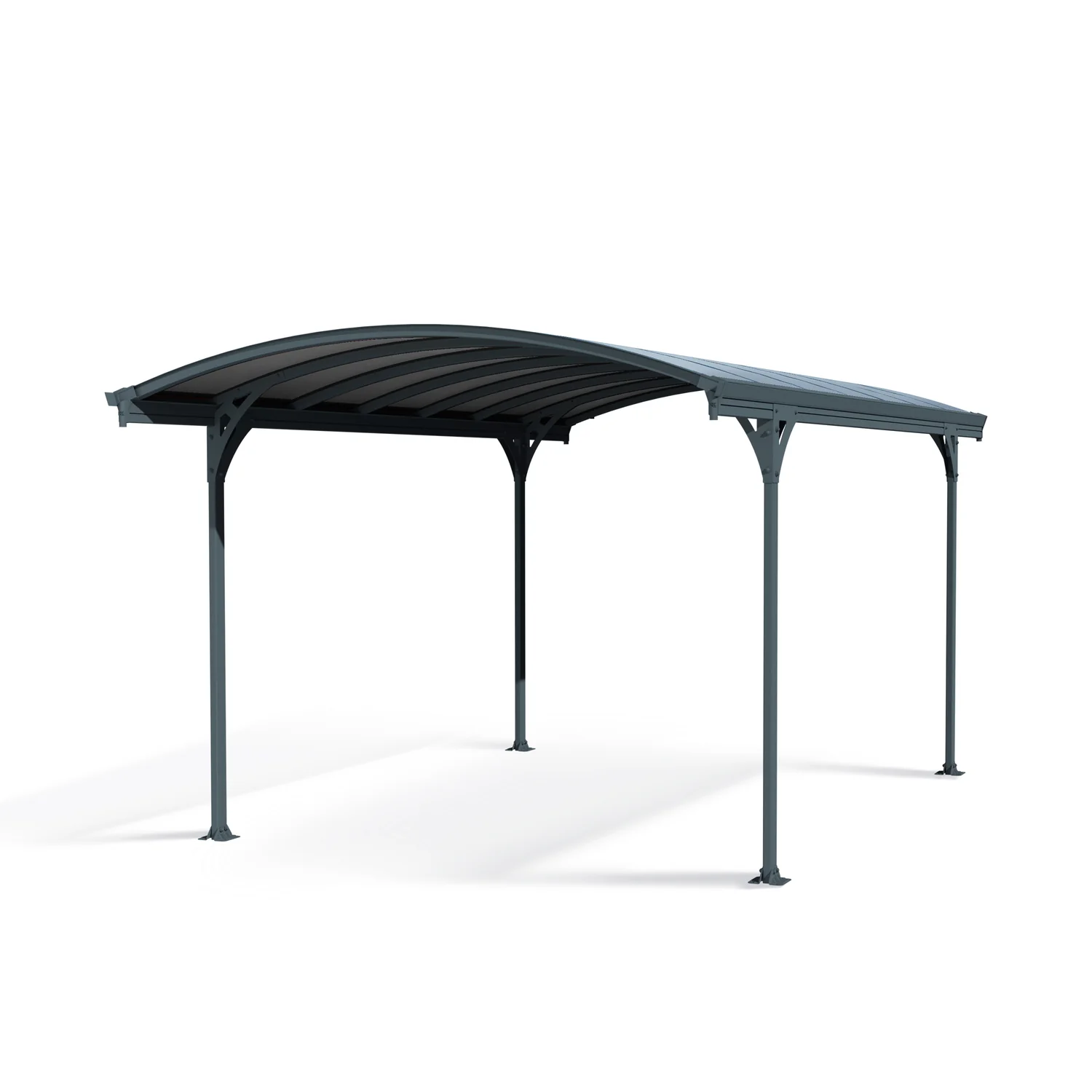 Palram - Canopia | 10x16 ft Vitoria 5000 Polycarbonate Carport - Gray/Gray