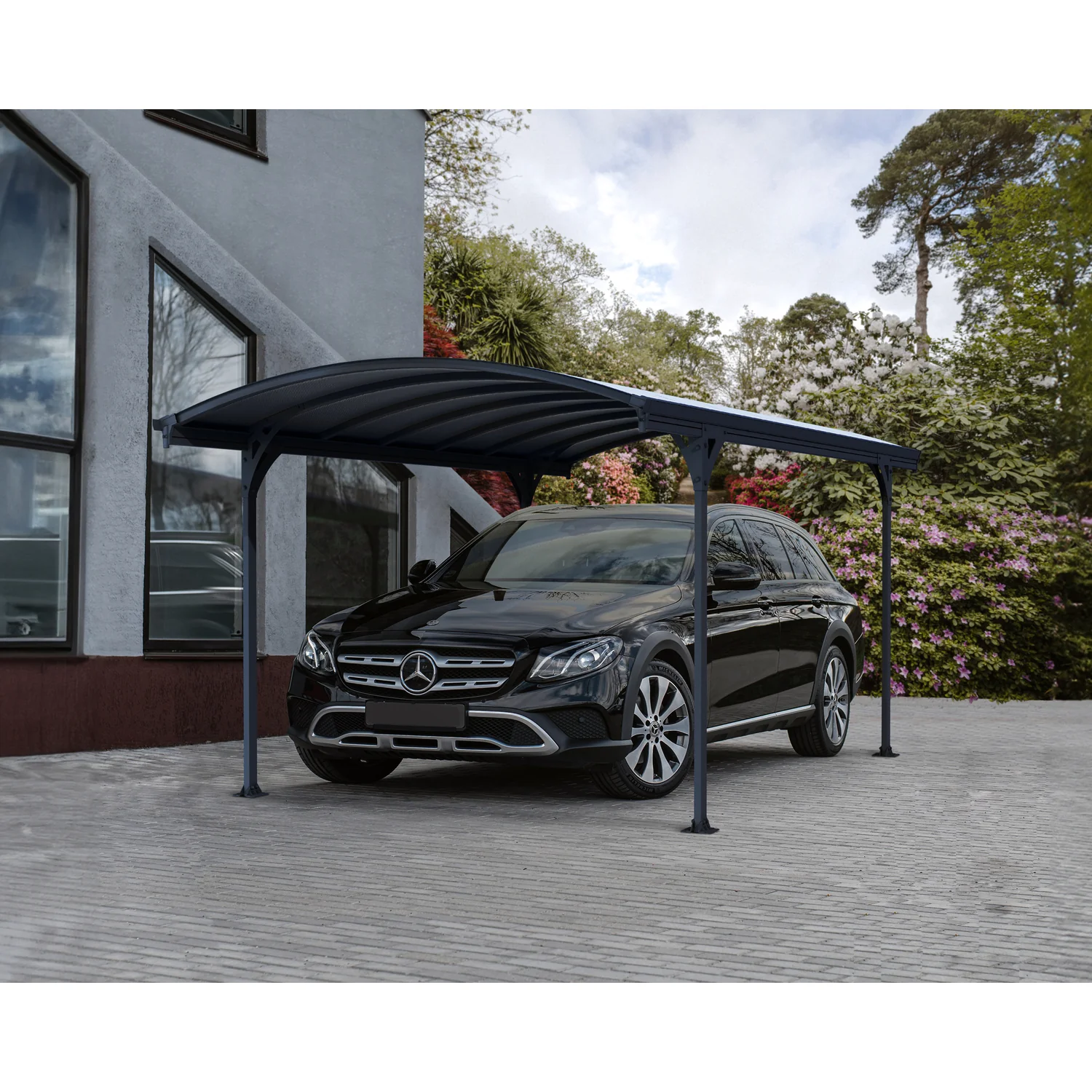 Palram - Canopia | 10x16 ft Vitoria 5000 Polycarbonate Carport - Gray/Gray - Image 12