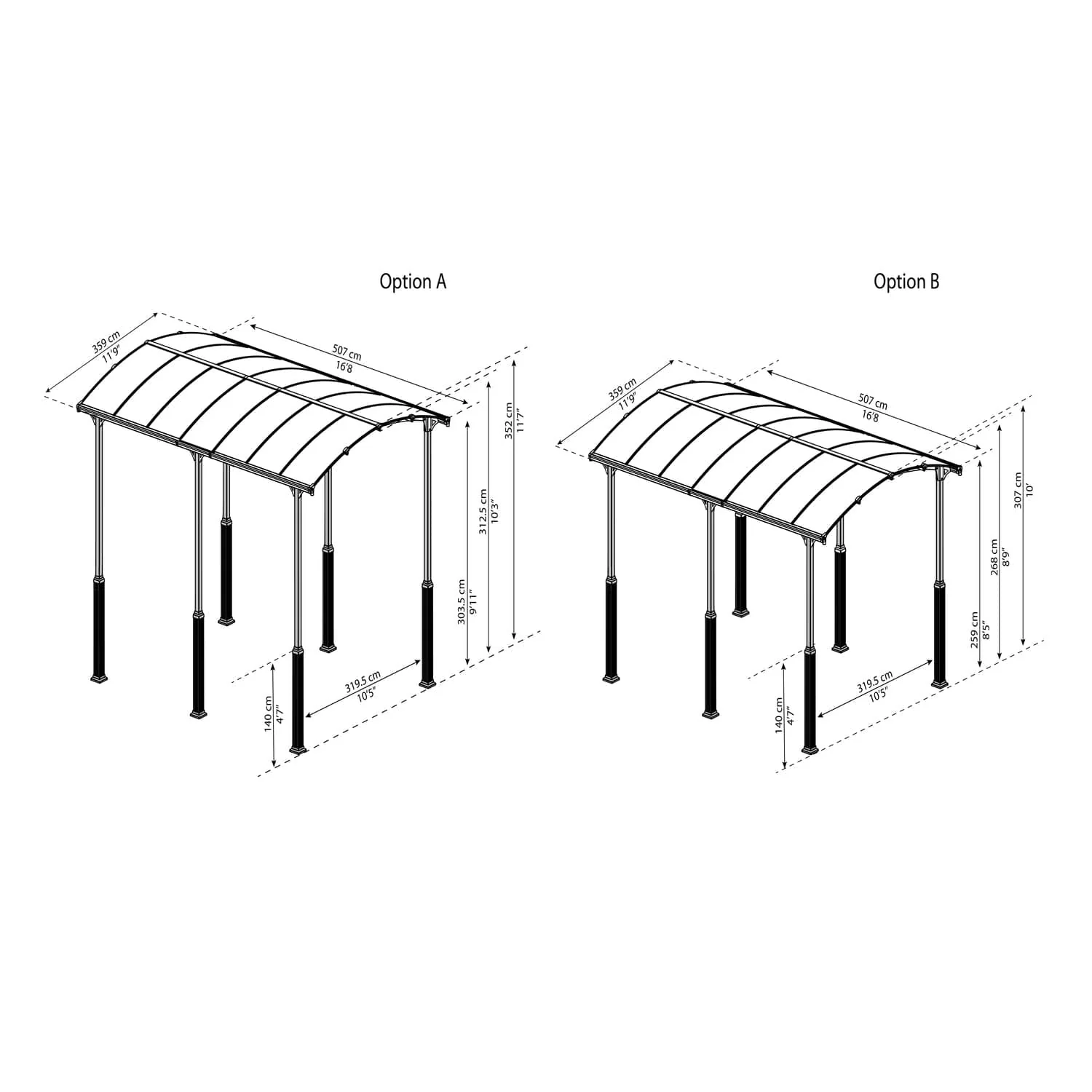 Palram - Canopia | Arcadia Alpine  RV Carport 12x16x11.5 ft - Image 11