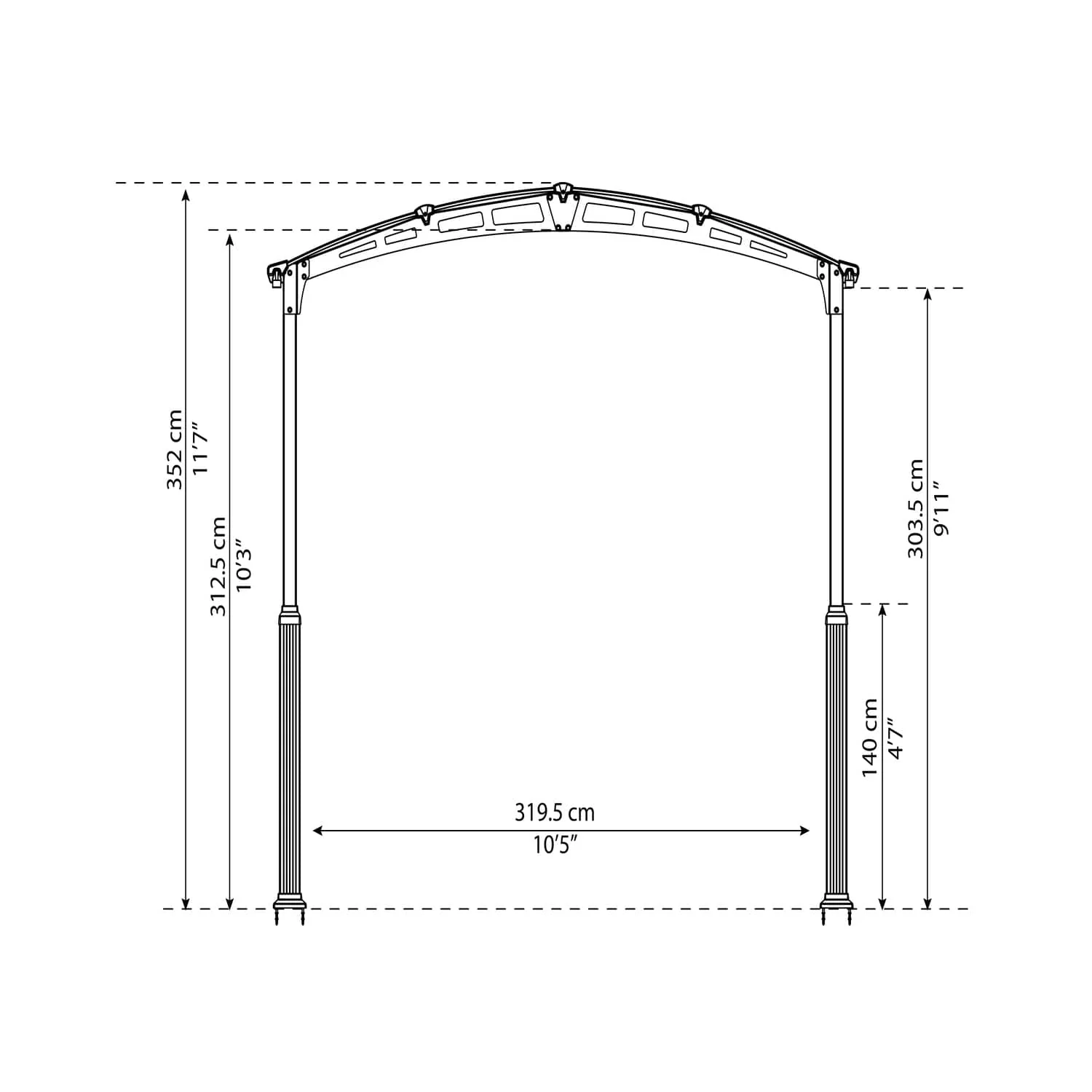 Palram - Canopia | Arcadia Alpine  RV Carport 12x16x11.5 ft - Image 9