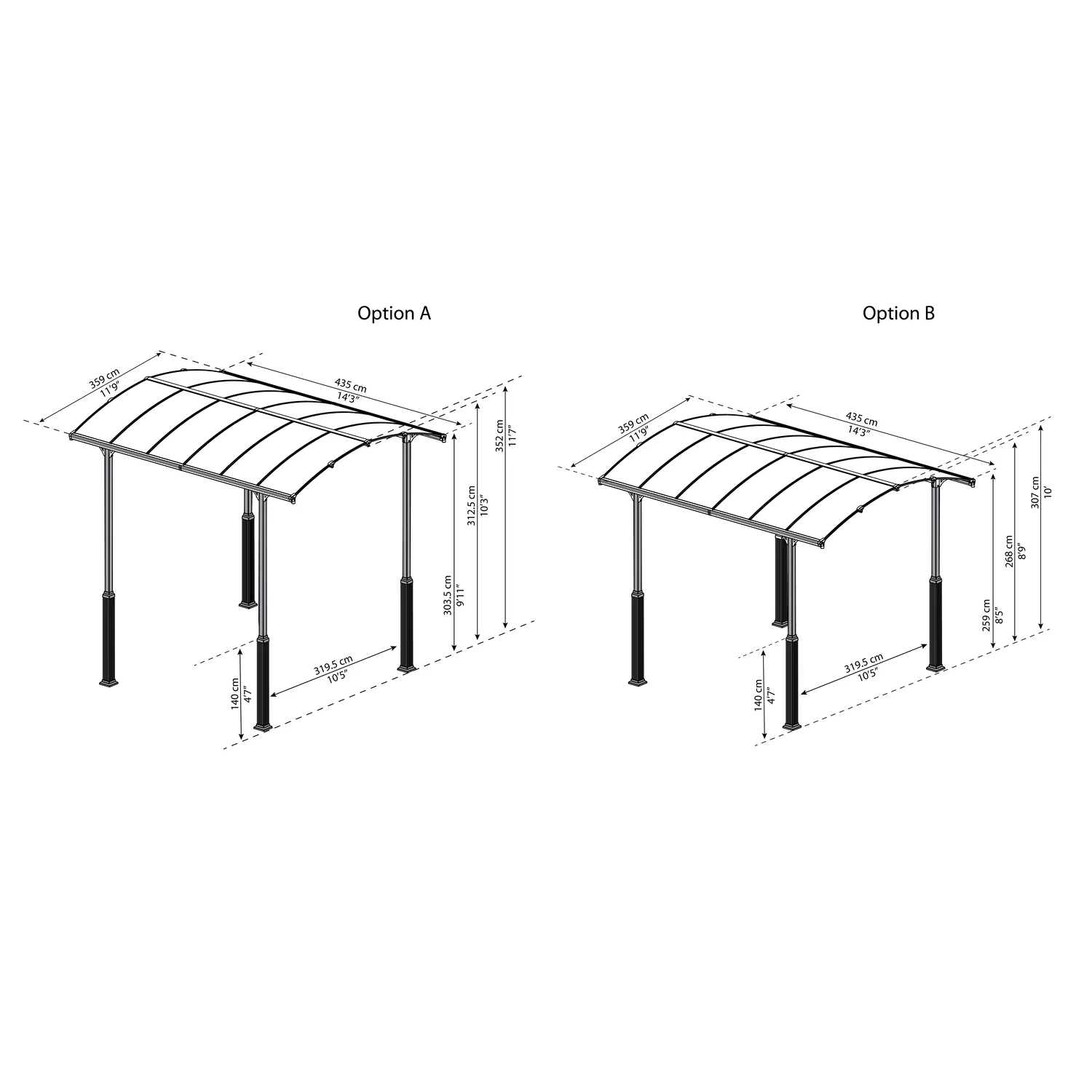 Palram - Canopia | Arcadia Alpine RV Carport 12x14x11.5 ft - Image 9