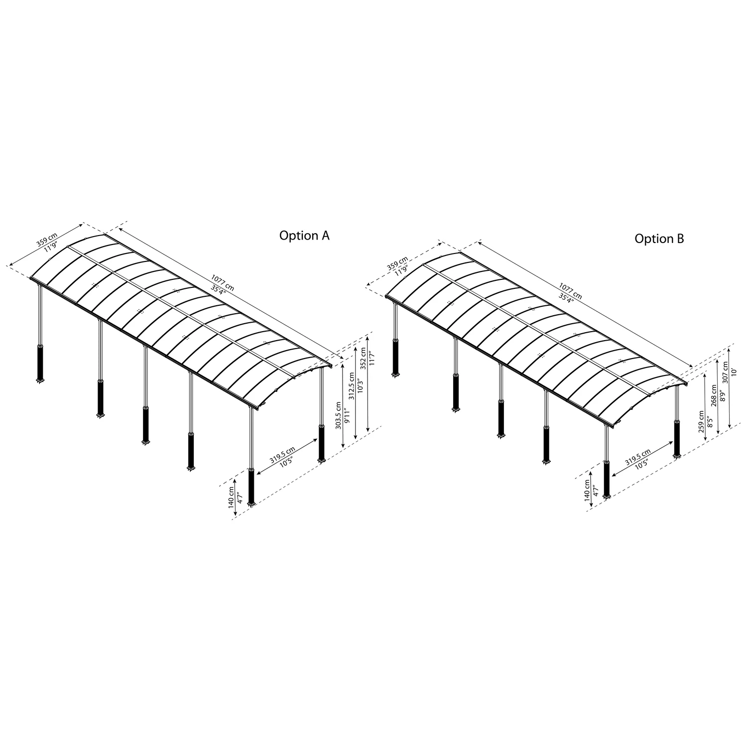 Palram - Canopia | Arcadia Alpine RV Carport 12x35x11.5 ft - Image 13