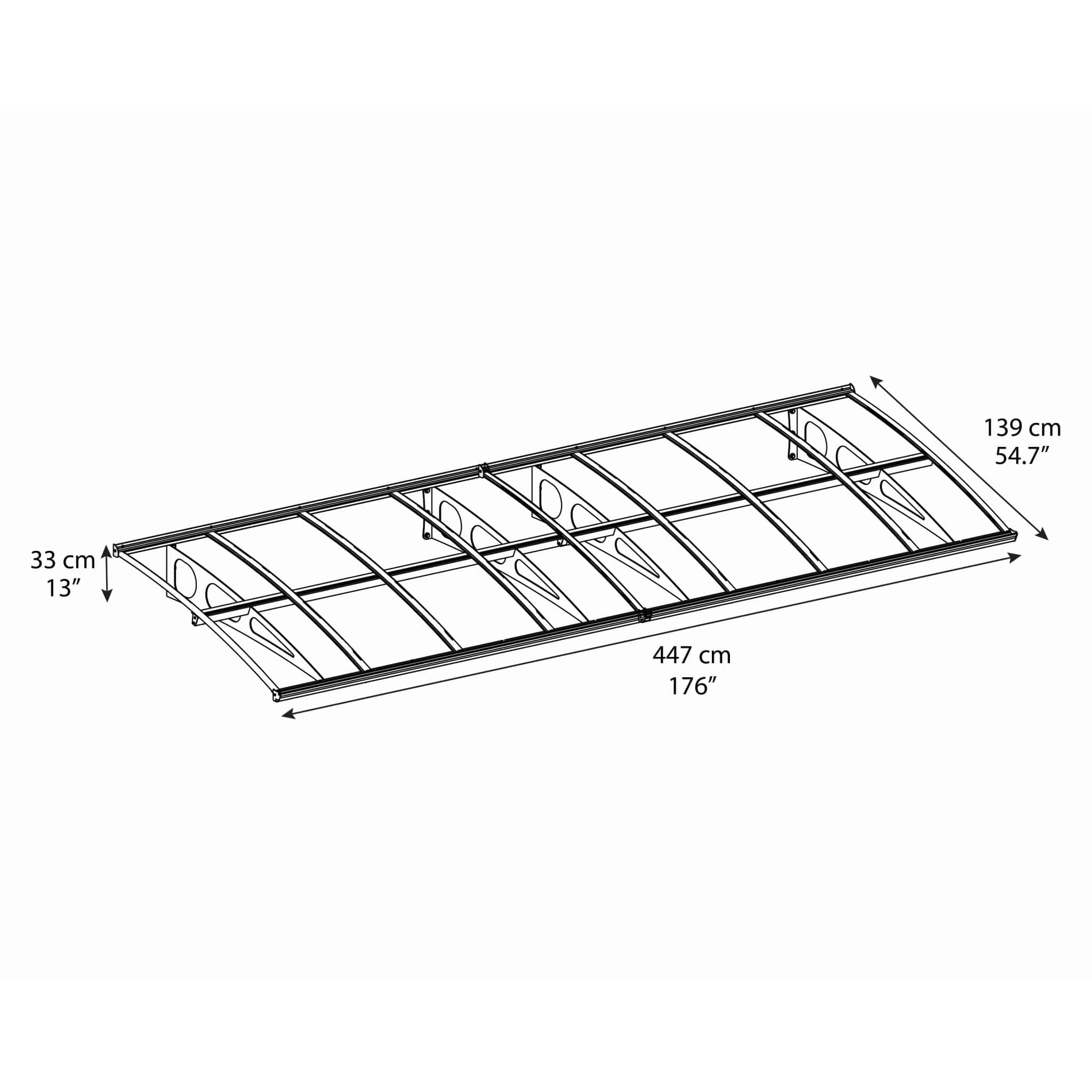 Palram - Canopia | Bordeaux Awning - White/Diffused Clear - 5 ft Wide - Image 13
