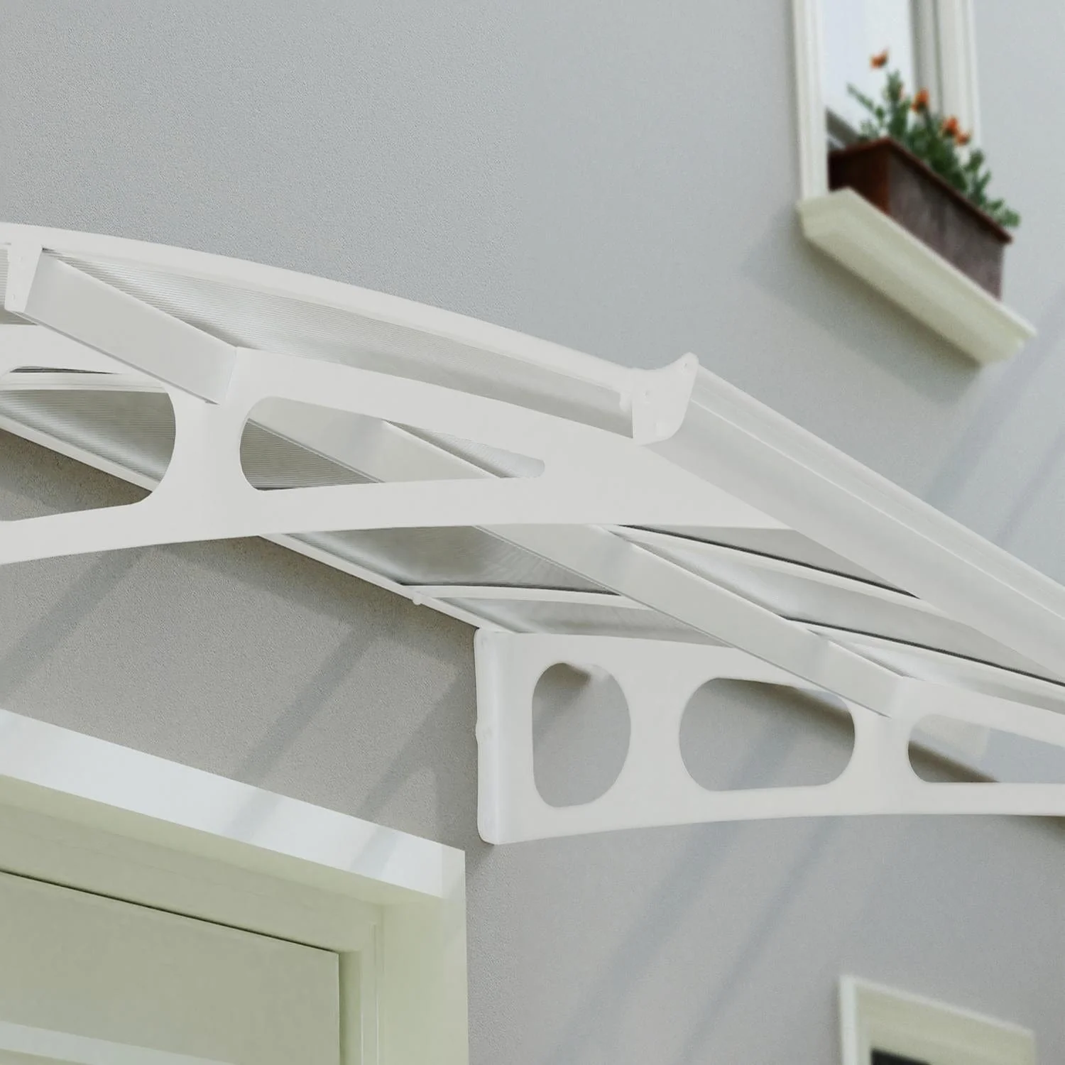 Palram - Canopia | Bordeaux Awning - White/Diffused Clear - 5 ft Wide - Image 5