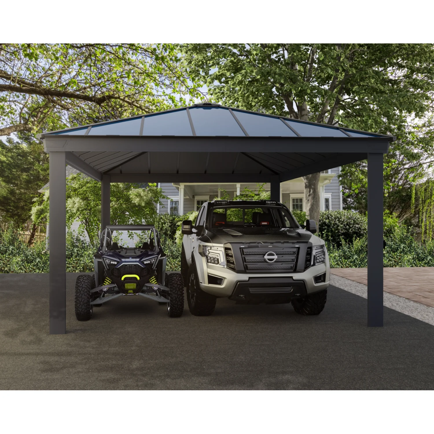 Palram - Canopia | Colorado Carport Kit - Grey Structure - Image 9