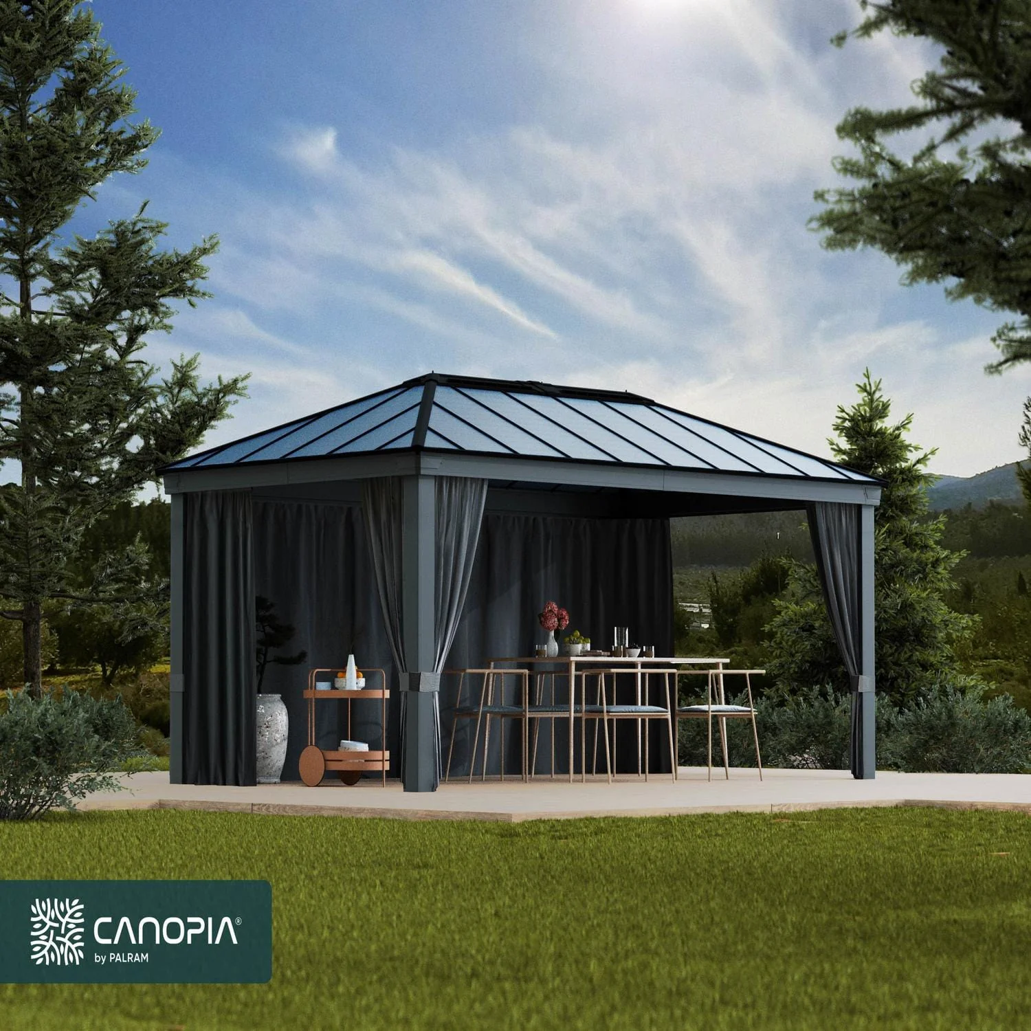 Palram - Canopia | Dallas 6100 12x20 ft Curtain Set - Image 2