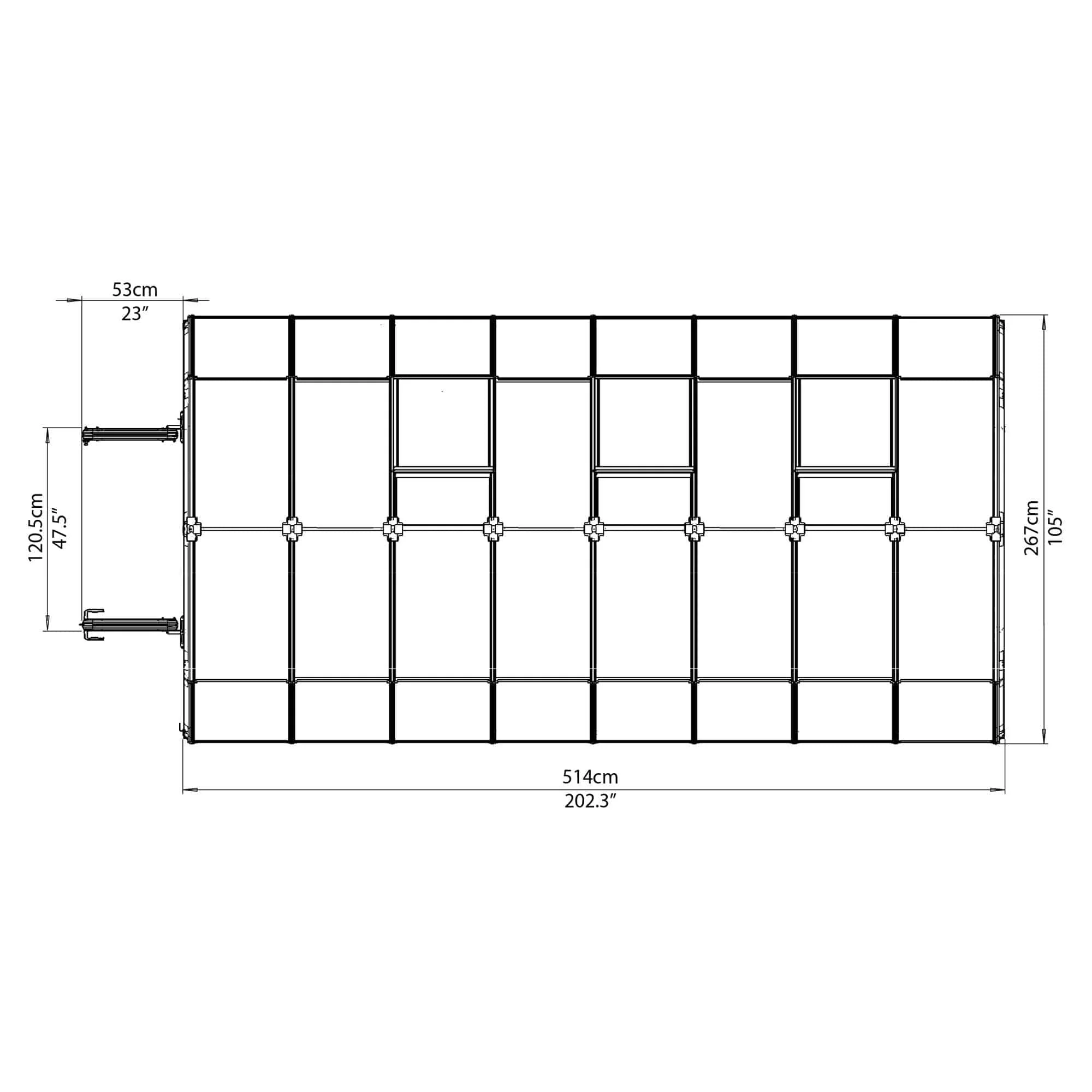 Palram - Canopia | Grand Gardener Greenhouse Kit - 8 Ft Wide - Green - 0.8mm Clear Polycarbonate Glazing - Image 17