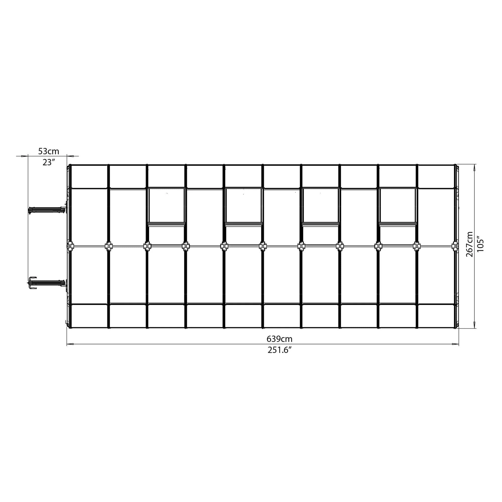Palram - Canopia | Grand Gardener Greenhouse Kit - 8 Ft Wide - Green - 0.8mm Clear Polycarbonate Glazing - Image 21