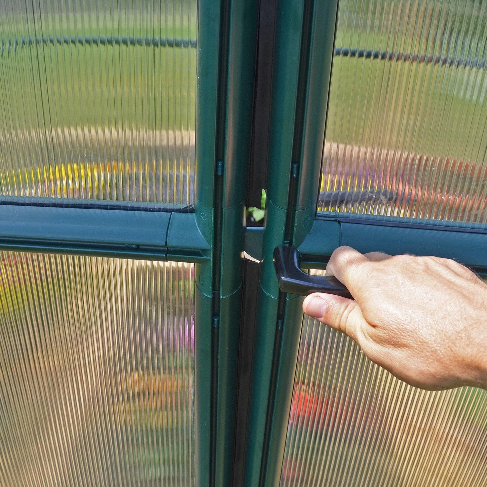 Palram - Canopia | Grand Gardener Greenhouse Kit - 8 ft Wide - Green - 6mm Twin-wall Polycarbonate Glazing - Image 7