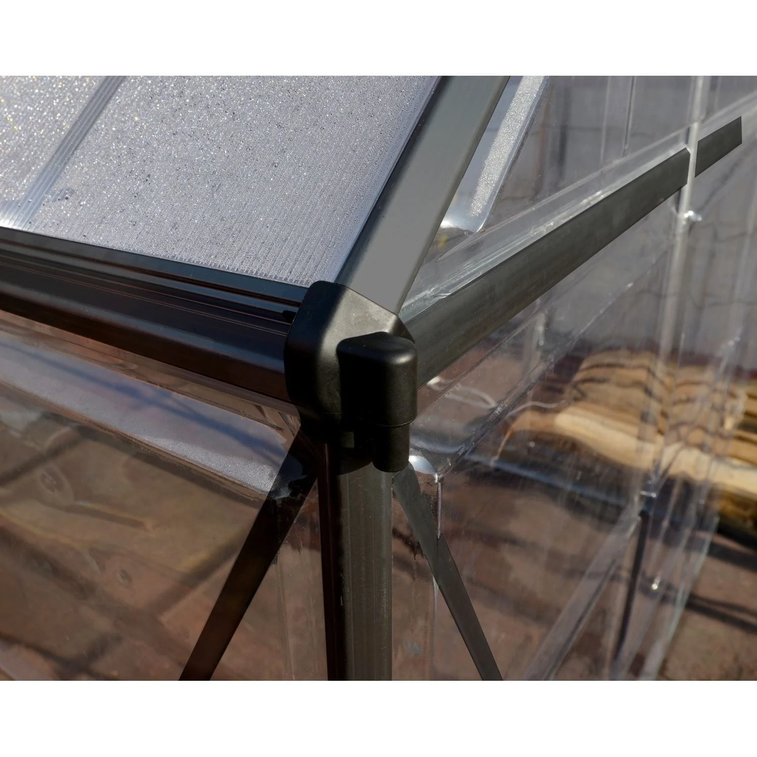 Palram - Canopia | 6x10 ft Mythos Greenhouse Kit - Gray With 4mm Twin-wall Polycarbonate Glazing - Image 6