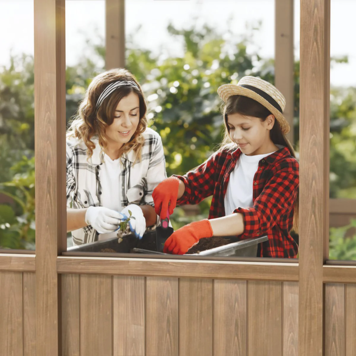 Palram - Canopia | Natura 8 ft Series - Cedar Wood Greenhouse Kit - Image 13