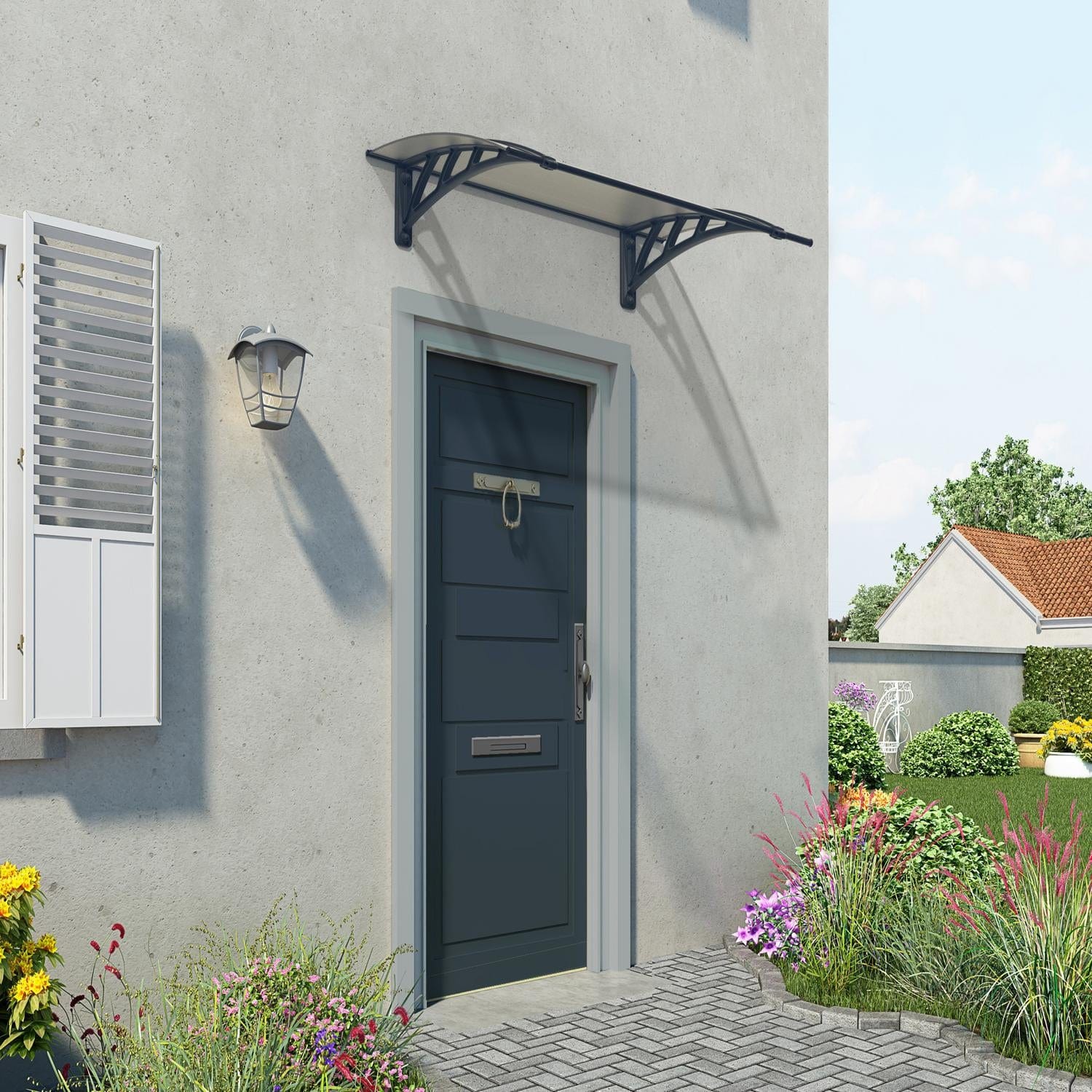 Palram - Canopia | Neo 1180 4x3 ft Awning - Gray/Clear - Image 2