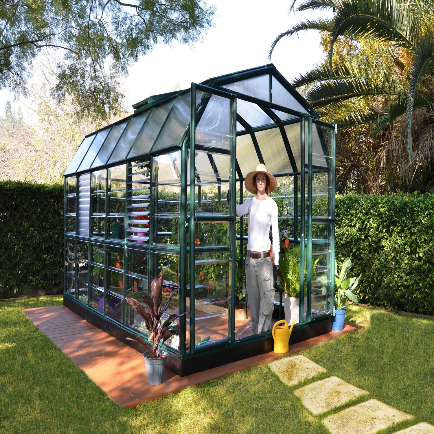 Palram - Canopia | Prestige 8x12 ft Clear Greenhouse Kit Package With 0.8mm Polycarbonate Glazing - Image 3
