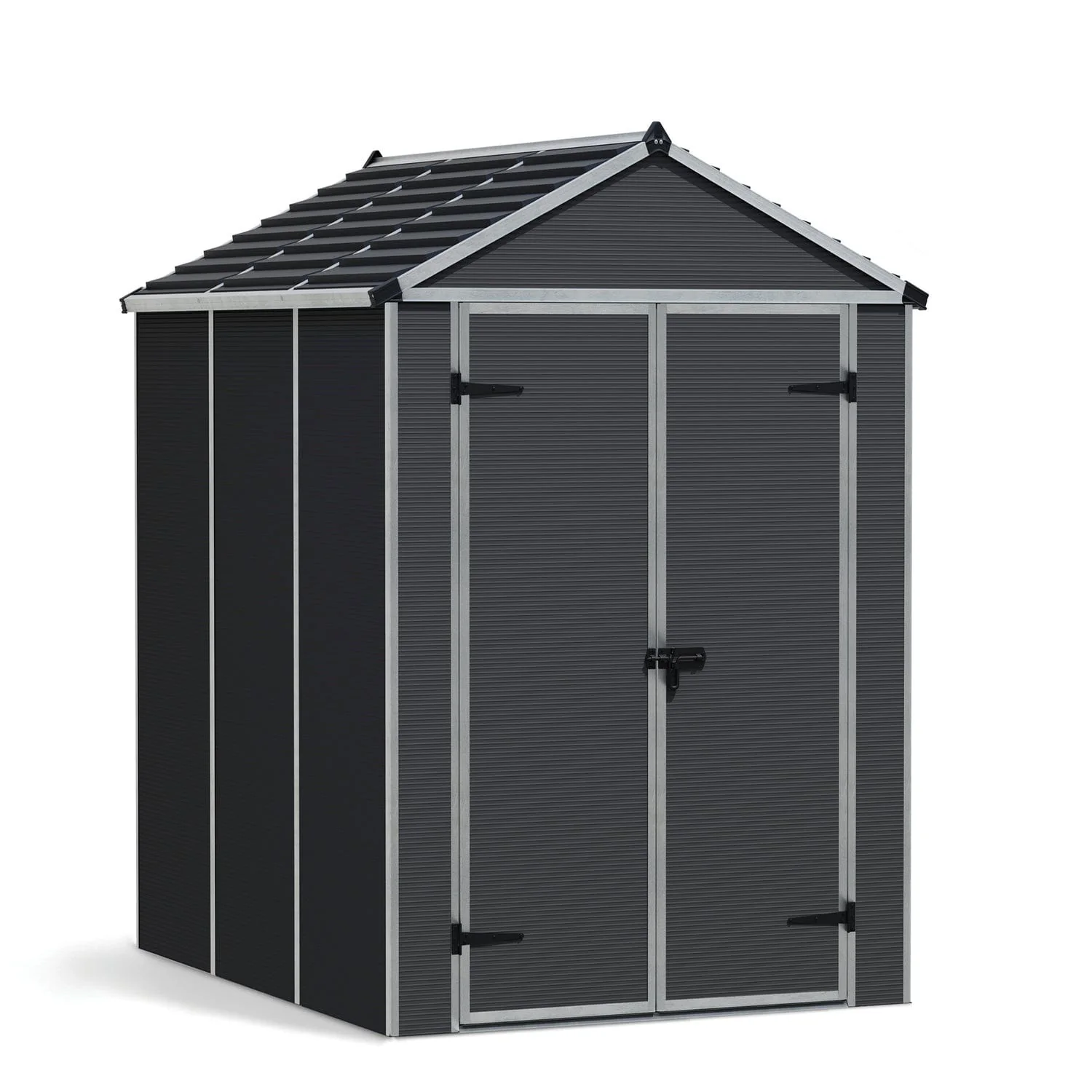 Palram - Canopia | Rubicon 6ft Ultra Durable Outdoor Storage Shed for Garden Dark Grey Series - Image 2