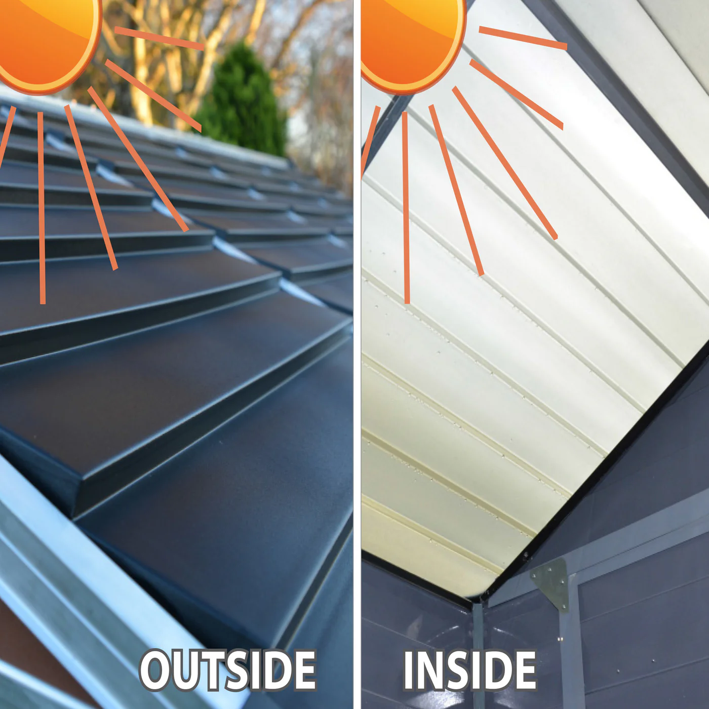 Palram - Canopia | SkyLight Polycarbonate Storage Shed - 6ft Wide - Image 43