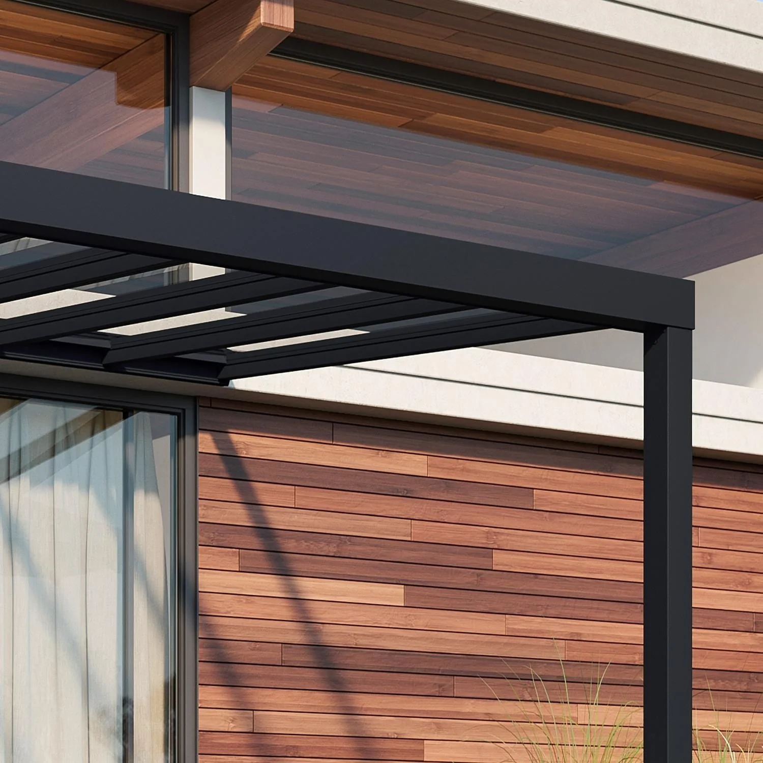 Palram - Canopia | Stockholm 11x22 ft Patio Cover - Gray/Clear - Image 14