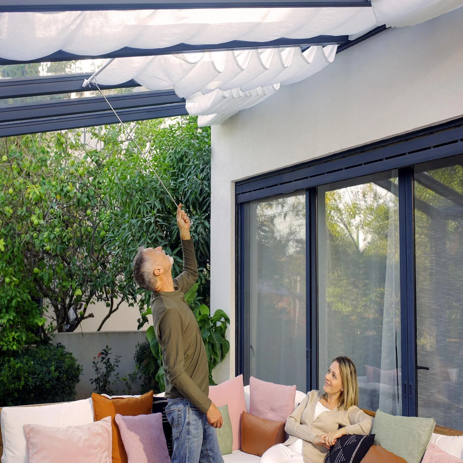 Palram - Canopia | 11x24 ft Stockholm Patio Cover Roof Blinds - Image 3