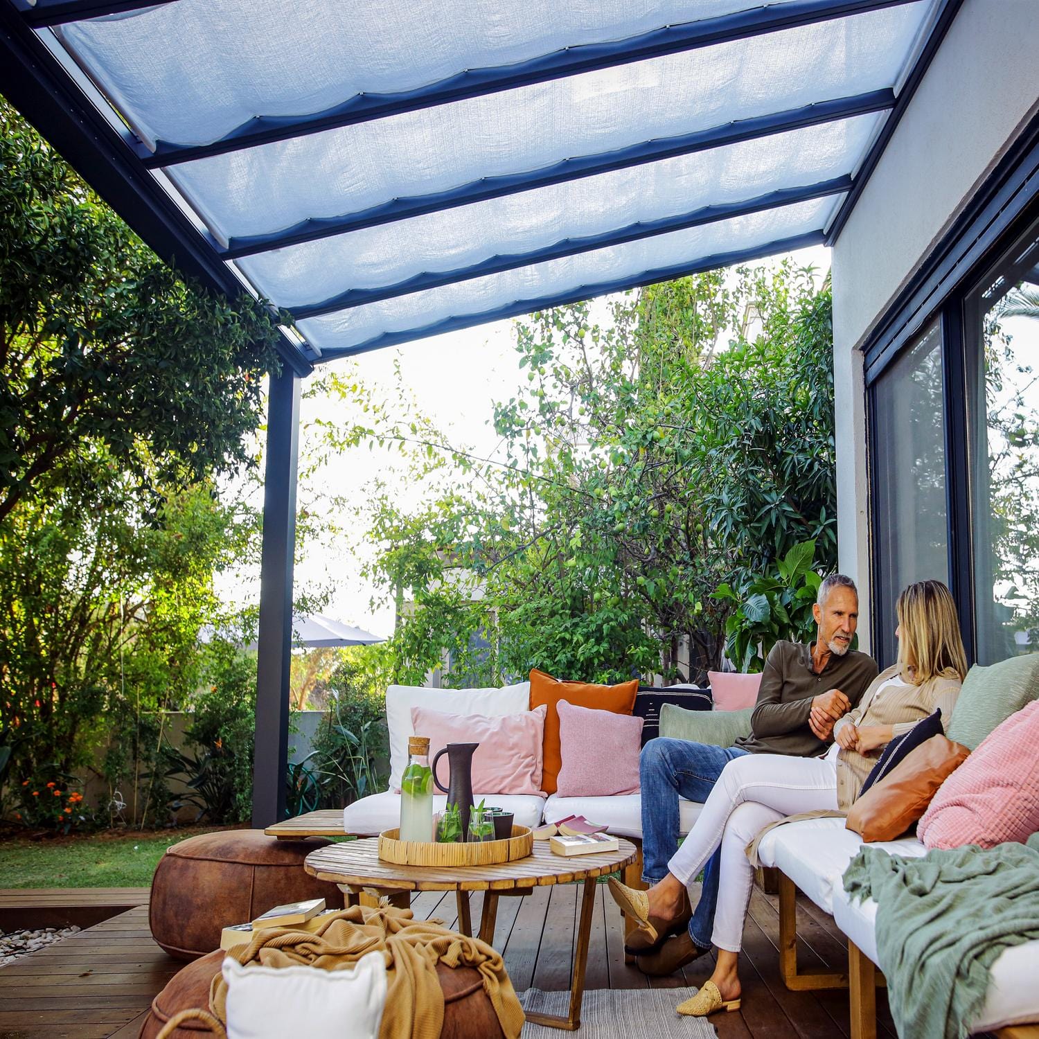 Palram - Canopia | 11x24 ft Stockholm Patio Cover Roof Blinds - Image 5