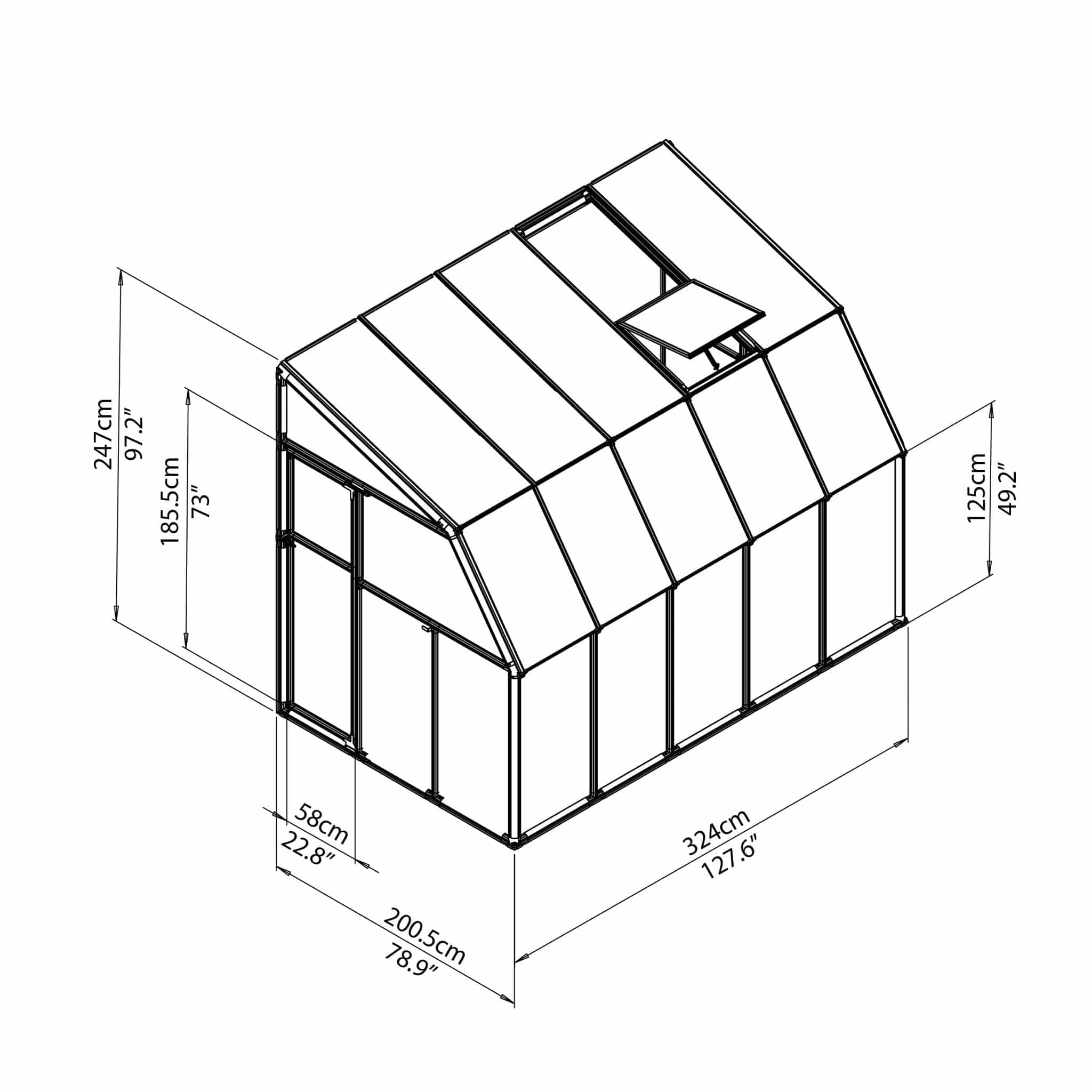 Palram - Canopia | Sun Room Six Sunroom Enclosure, Lean To Greenhouse Kit - Image 12