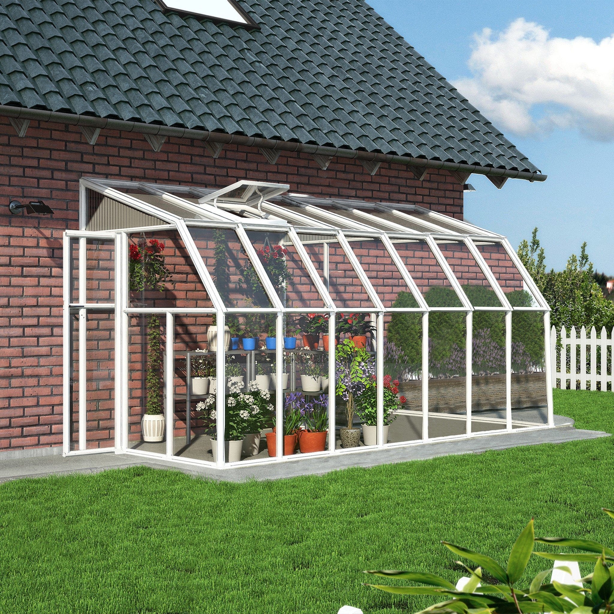 Palram - Canopia | Sun Room Six Sunroom Enclosure, Lean To Greenhouse Kit - Image 17