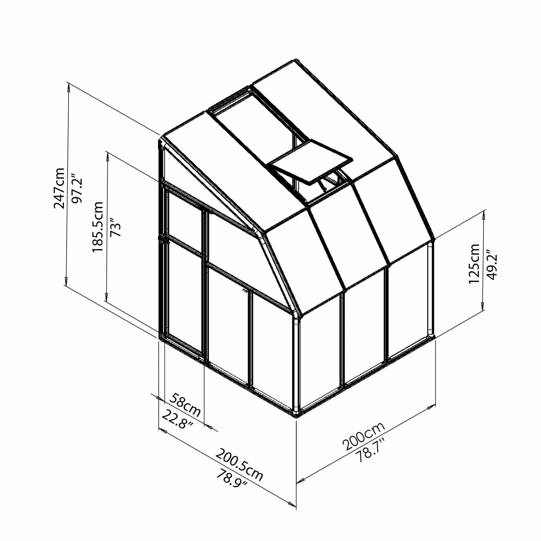Palram - Canopia | Sun Room Six Sunroom Enclosure, Lean To Greenhouse Kit - Image 3