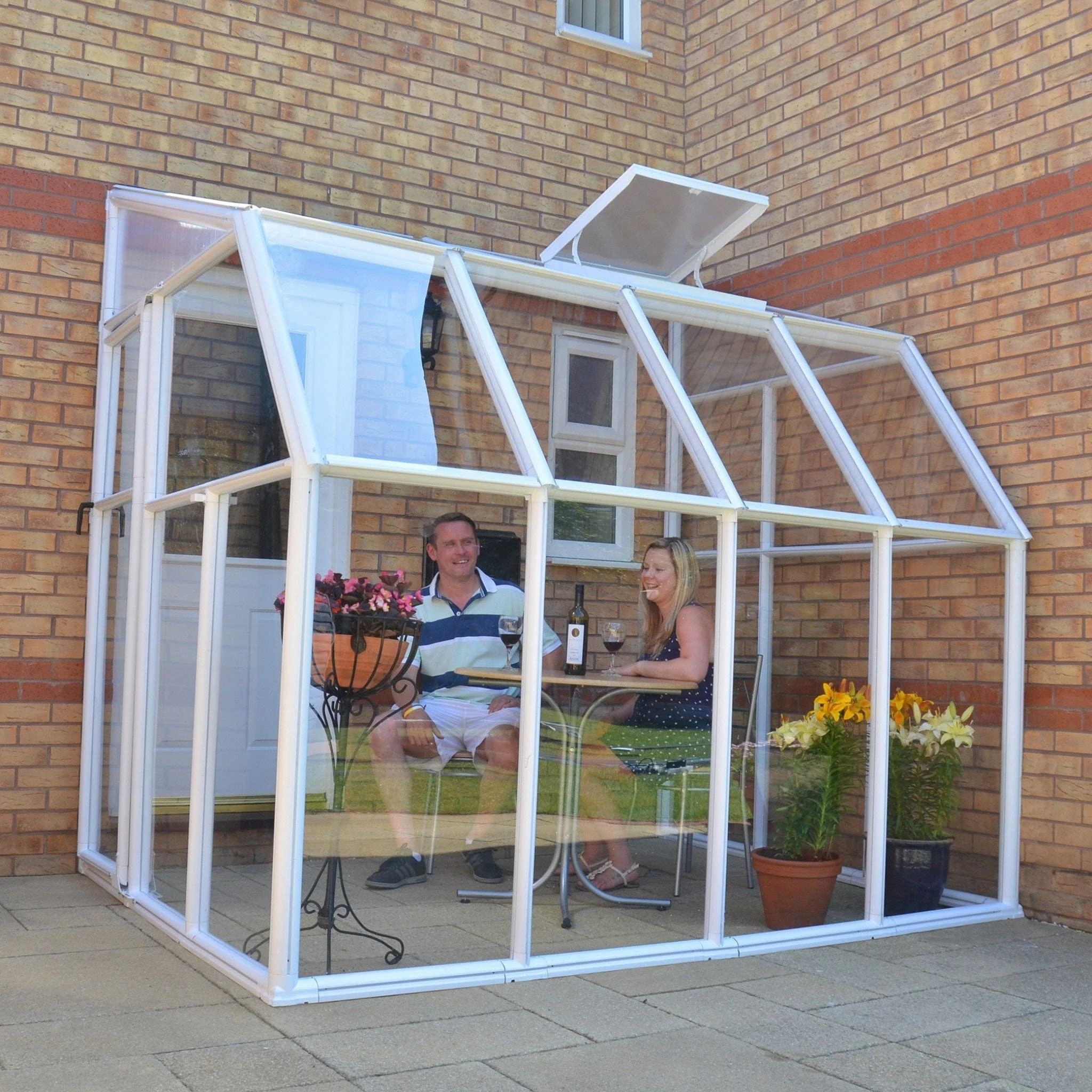 Palram - Canopia | Sun Room Six Sunroom Enclosure, Lean To Greenhouse Kit - Image 5
