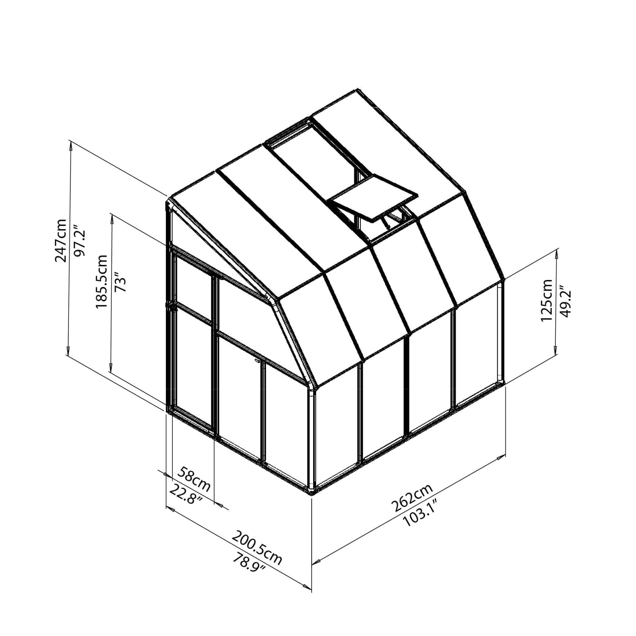 Palram - Canopia | Sun Room Six Sunroom Enclosure, Lean To Greenhouse Kit - Image 7