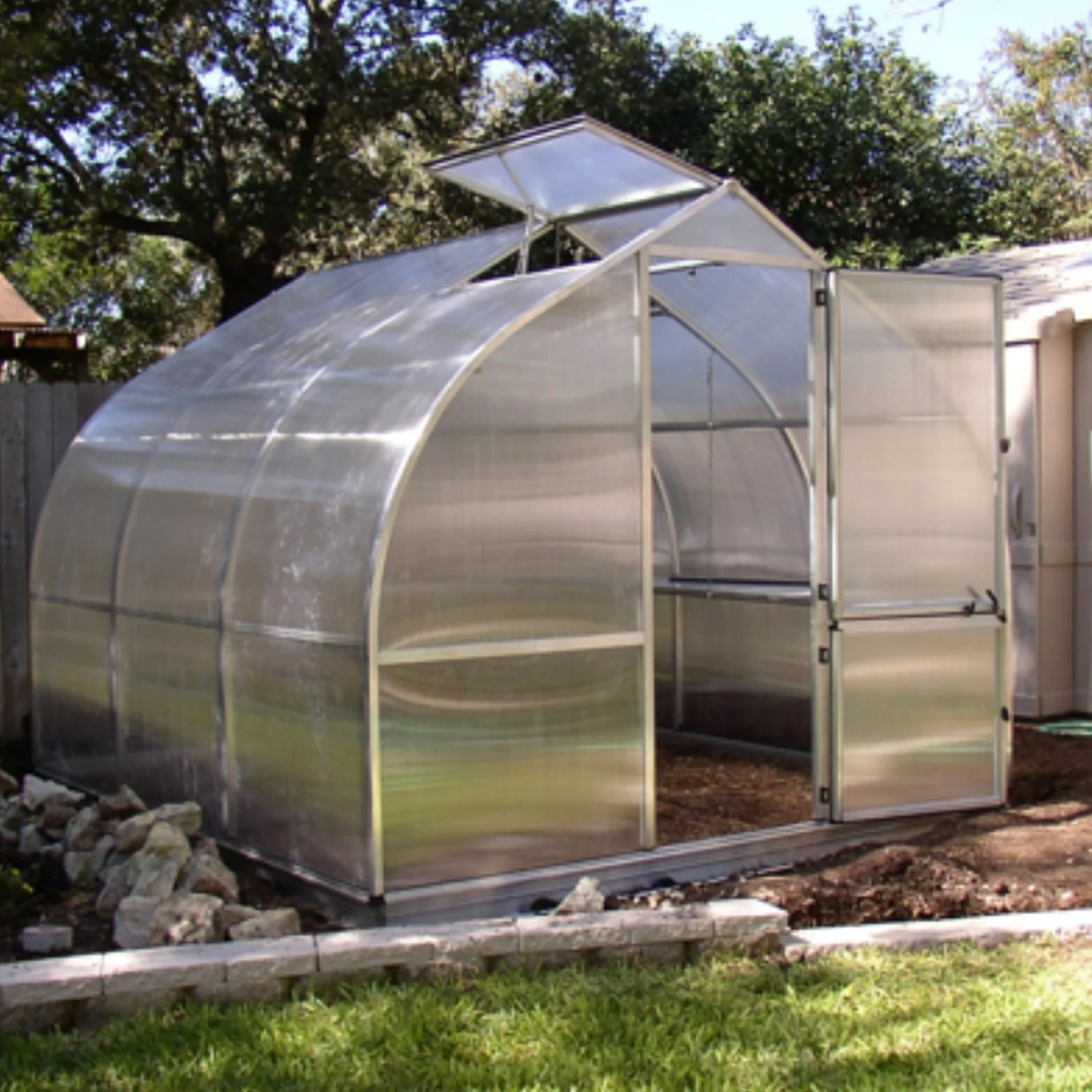 Hoklartherm | 9ft 8in x 10ft 6in x 7ft 7in Riga 3 Hobby Greenhouse Kit With 8mm Twin-wall Polycarbonate Glazing - Image 6