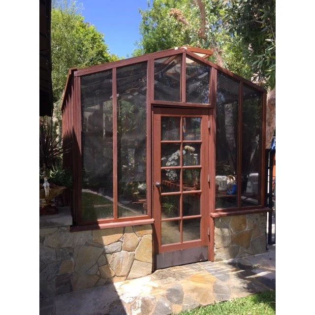 Santa Barbara | Deluxe Redwood Glass Greenhouse/Sunroom Premium Package With 3/16 inch Glass Glazing and Pre-assembled Panels - Image 13