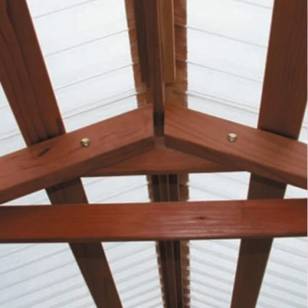 Santa Barbara | Deluxe Redwood Glass Greenhouse/Sunroom Premium Package With 3/16 inch Glass Glazing and Pre-assembled Panels - Image 29