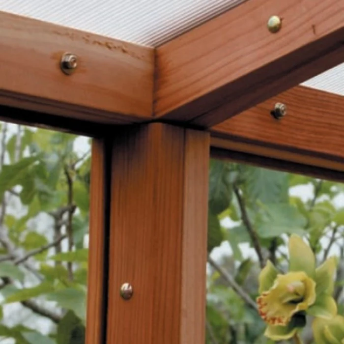 Santa Barbara | Deluxe Redwood Glass Greenhouse/Sunroom Premium Package With 3/16 inch Glass Glazing and Pre-assembled Panels - Image 30