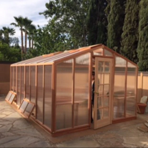 Santa Barbara | Deluxe Redwood Glass Greenhouse/Sunroom Premium Package With 3/16 inch Glass Glazing and Pre-assembled Panels - Image 6
