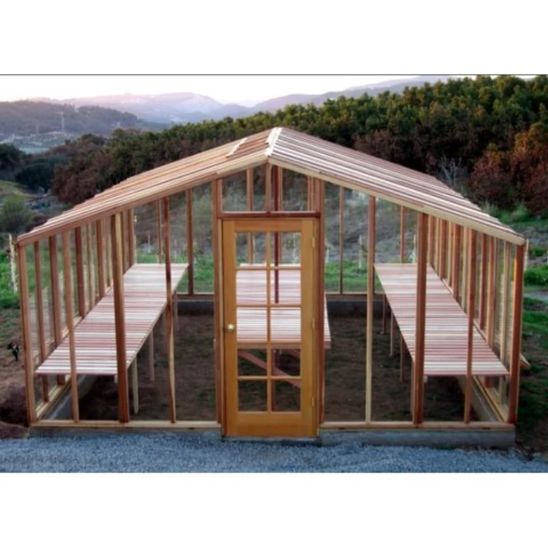 Santa Barbara | Deluxe Redwood Glass Greenhouse/Sunroom Premium Package With 3/16 inch Glass Glazing and Pre-assembled Panels - Image 8