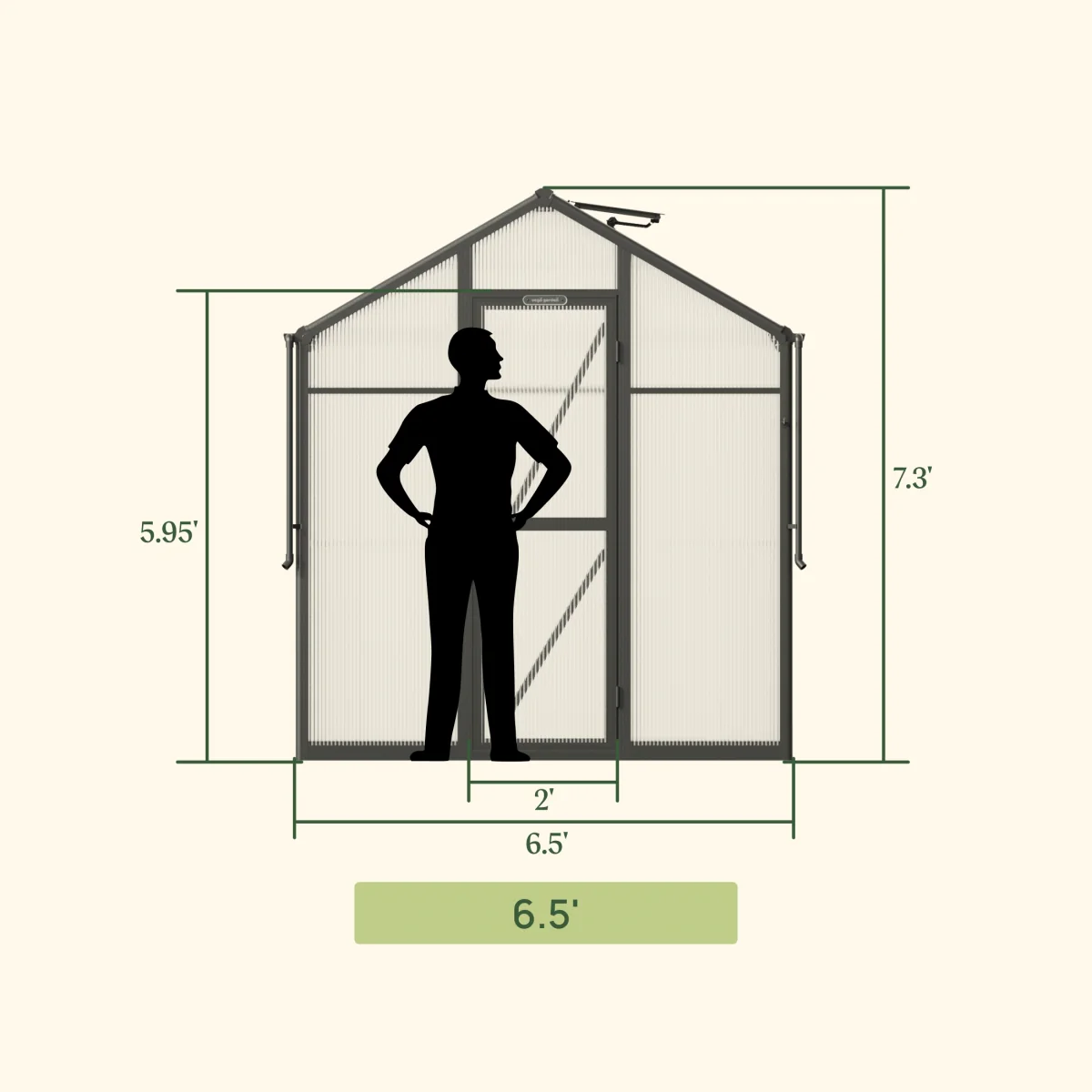 Vego | Junior Victorian Greenhouse Kit 6ft 6in Wide - Image 10